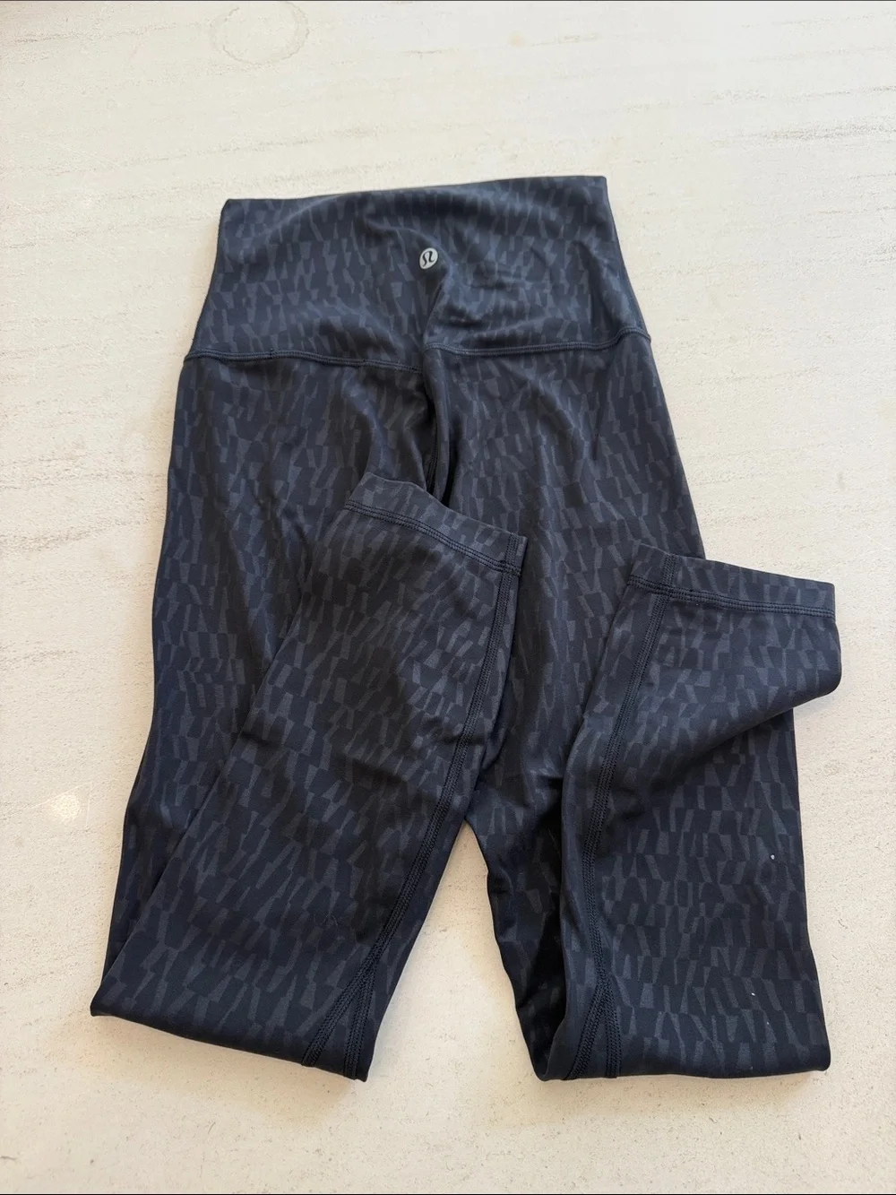Lululemon Align Legging 25” High-Rise Latice Work Emboss Black Sz 2